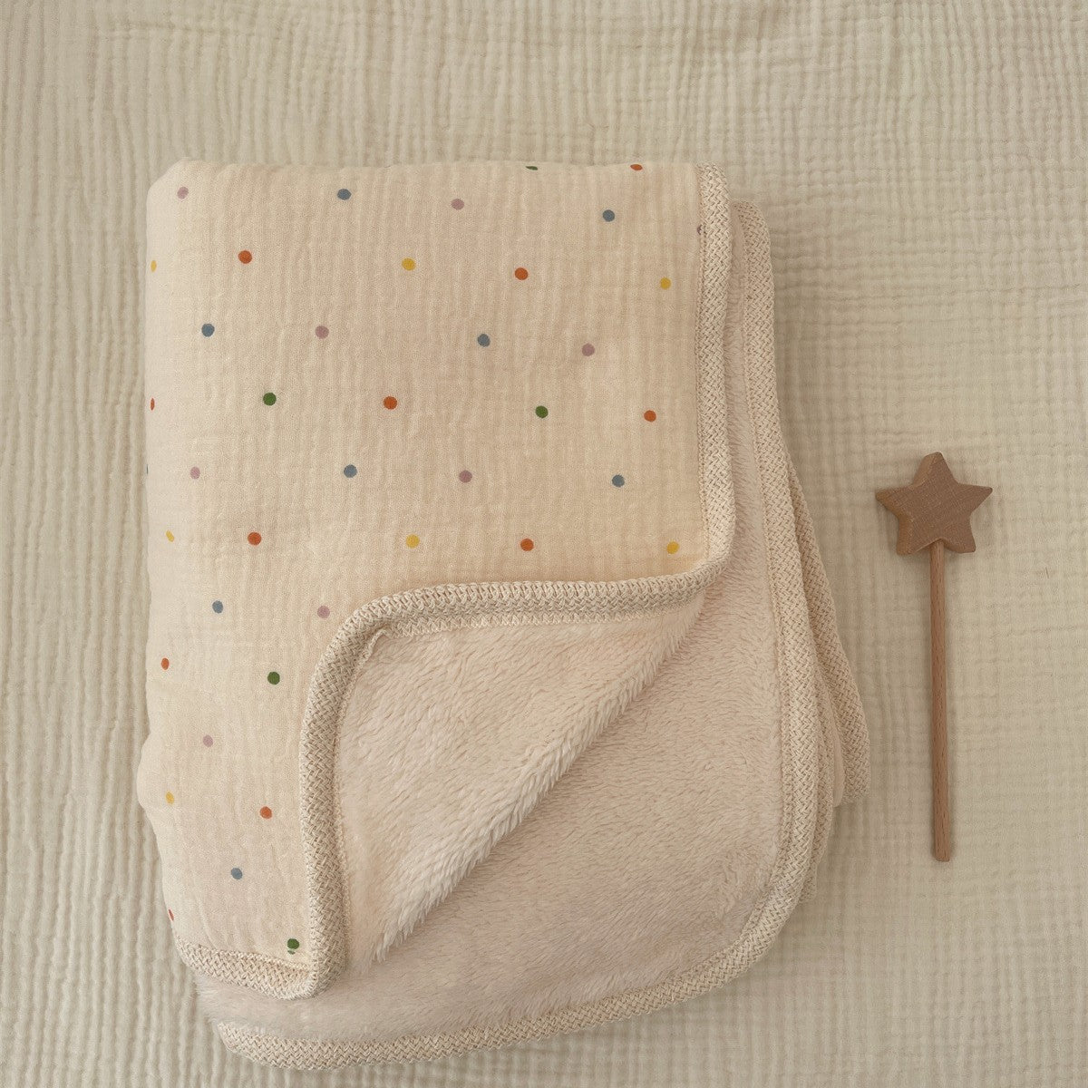 Cotton Yarn Fleece-lined Fleece Blanket