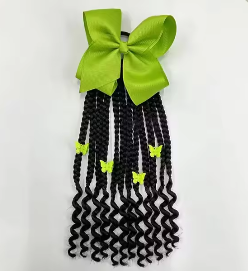 Children's Butterfly Braids Ponytail Wig
