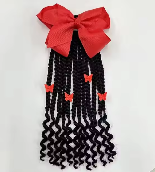 Children's Butterfly Braids Ponytail Wig