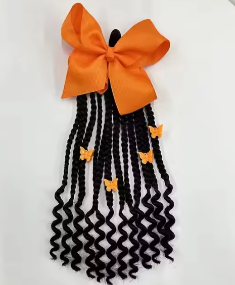 Children's Butterfly Braids Ponytail Wig