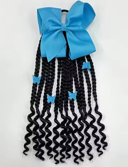 Children's Butterfly Braids Ponytail Wig