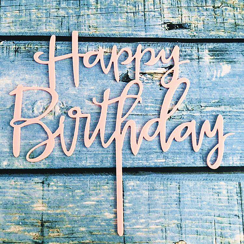 Happy Birthday English Cake Card