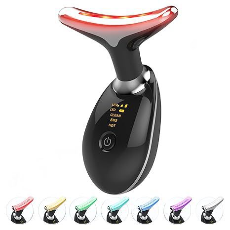 Beauty instrument household facial neck pattern facial lifting inductive therapeutical instrument massage facemassage seven-color neck beauty instrument