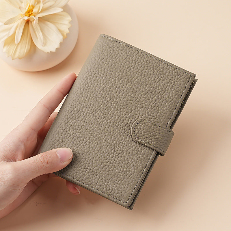 Cross-border new arrival leather RFID ultra-thin passport holder multi-function wallet ticket clip passport ID wallet storage bag