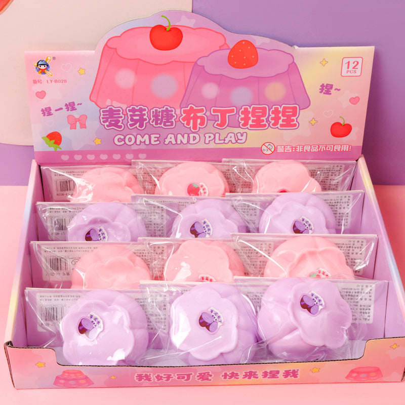 Simulation malt sugar ball pinch fluid pudding squeezing toy decompression pressure reduction toy pinch vent ball in stock wholesale