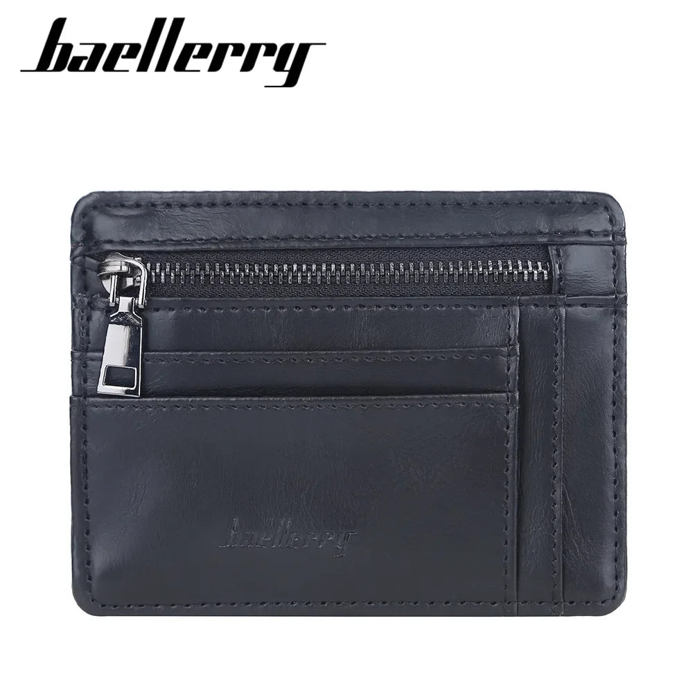 baellerry new card holder men thin section zipper multiple card slots bank card multi-function card holder cross-border card clamp men