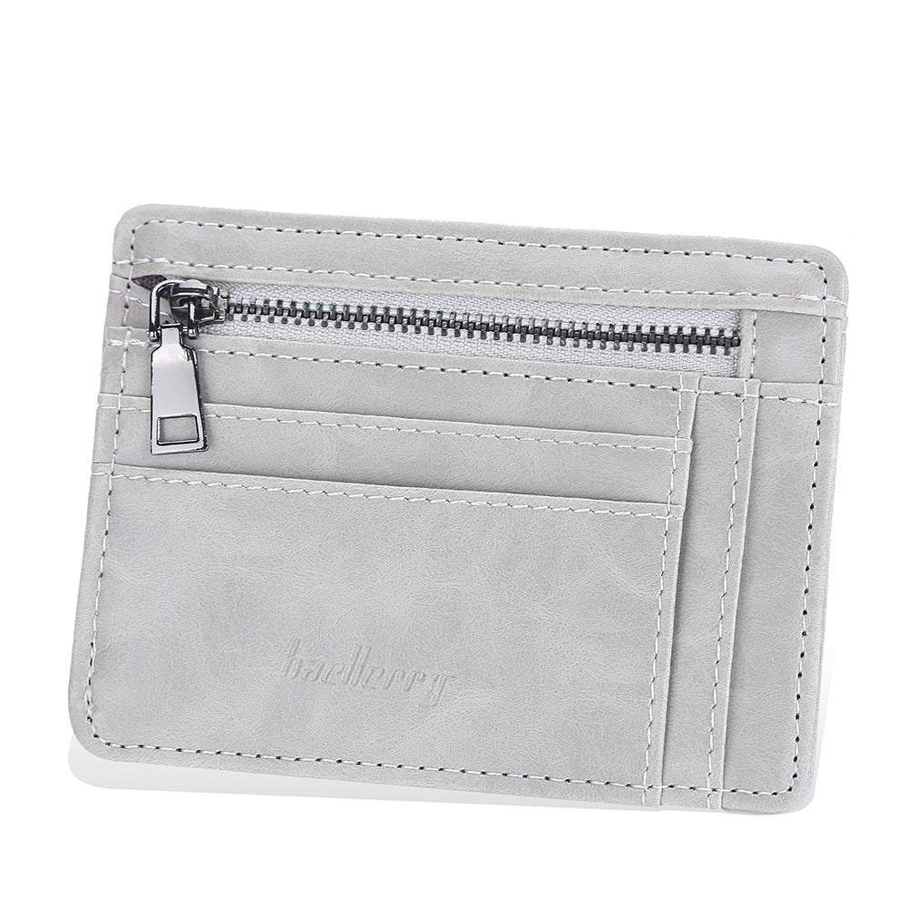 baellerry new card holder men thin section zipper multiple card slots bank card multi-function card holder cross-border card clamp men