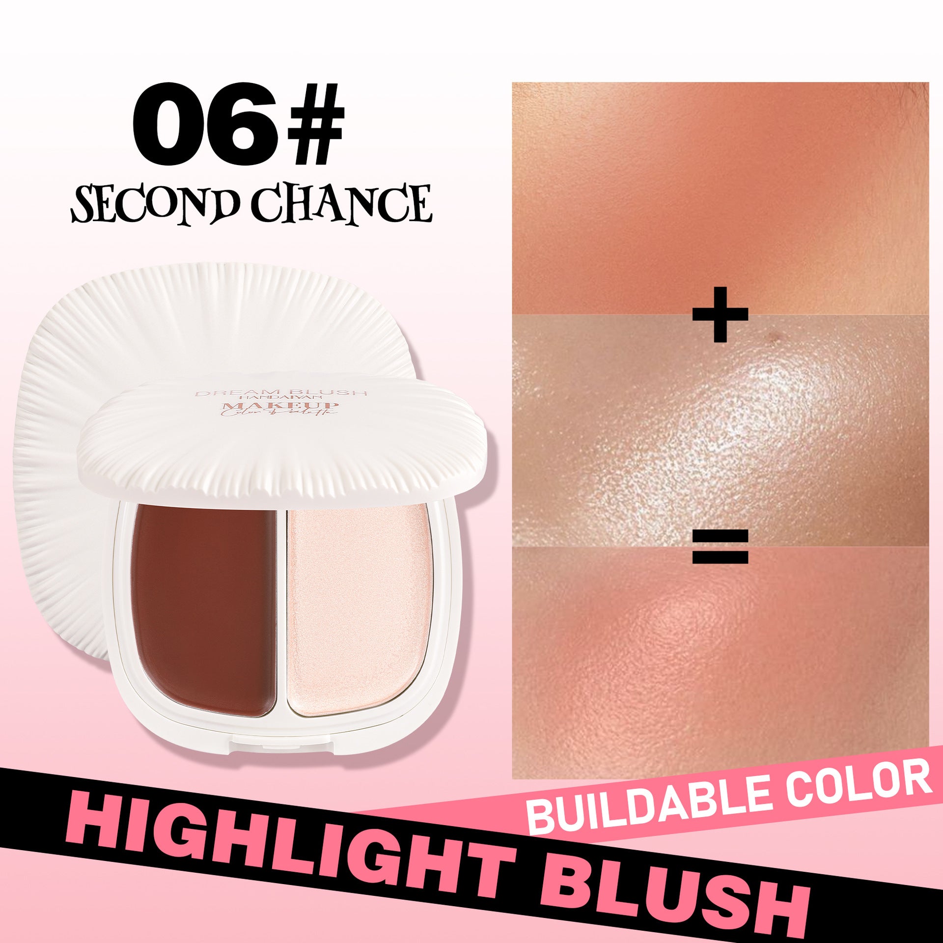 In stock blush highlight 2-in-1 TK Xi Yin hot sale High Texture handaiyan exclusive for cross-border 6 colors blush