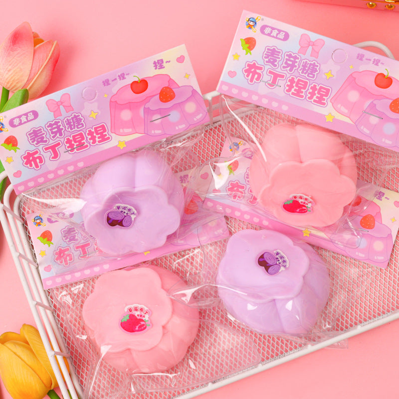 Simulation malt sugar ball pinch fluid pudding squeezing toy decompression pressure reduction toy pinch vent ball in stock wholesale