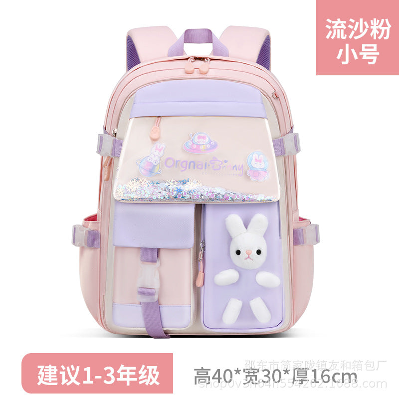 Cross-border bag new primary school student schoolbag lightweight backpacks women's backpack children's backpack wholesale bag leather bag