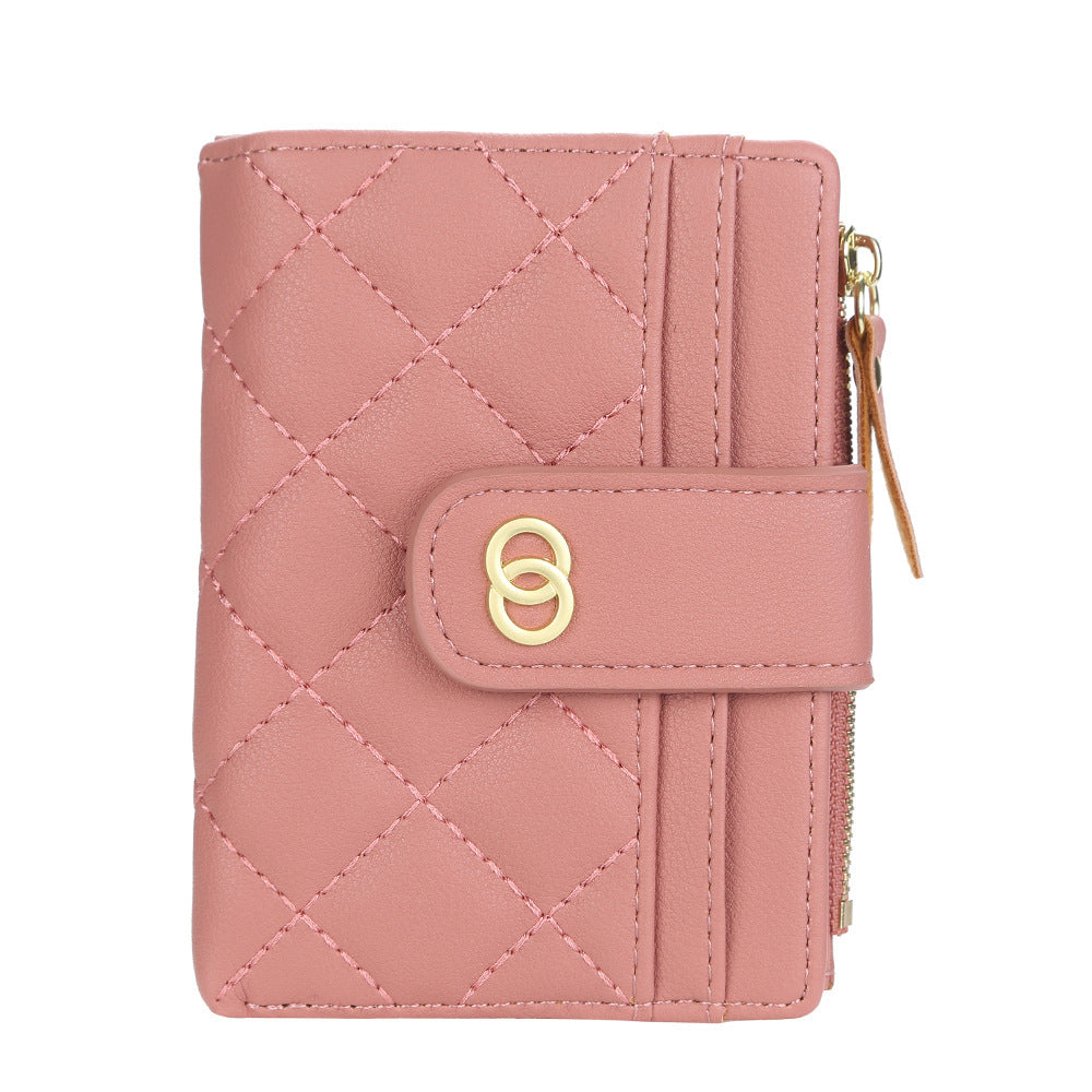 Women's short wallet baellerry zipper small wallet Korean new driving license holder vertical coin purse women