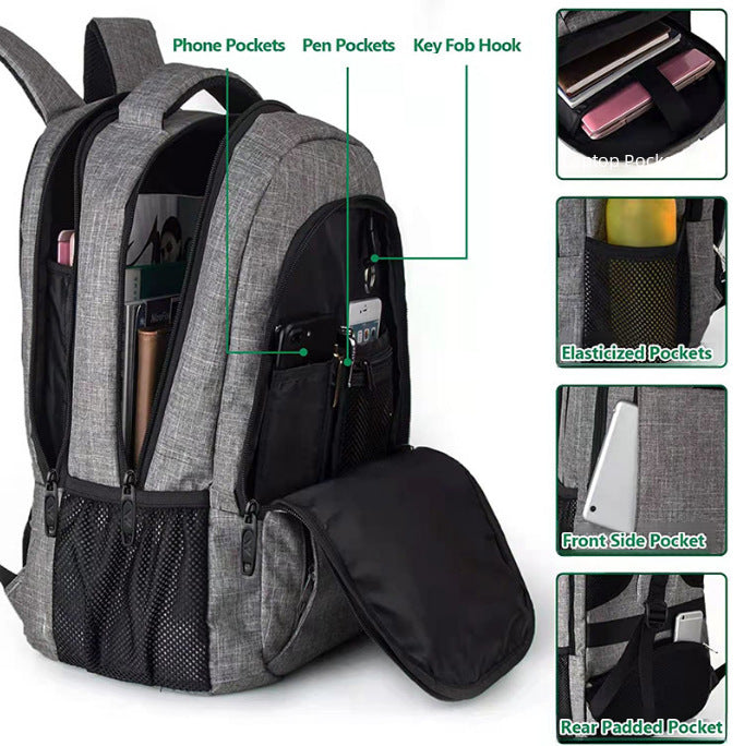 Cross-border new arrival multifunctional business usb charging backpack computer bag backpack travel & Outdoor men and women