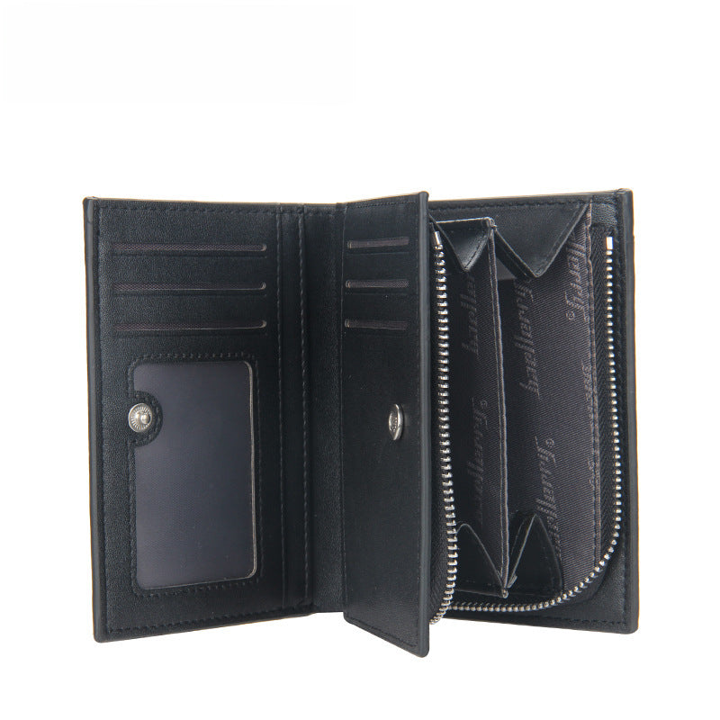 Men's wallet short baellerry cross-border business hasp zipper card holder vertical coin purse hot sale