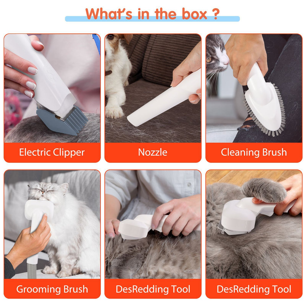 Cross-border pet multi-function hair cleaner dog dust collector suit all-in-one beauty Pet vacuum cleaner hair clipper