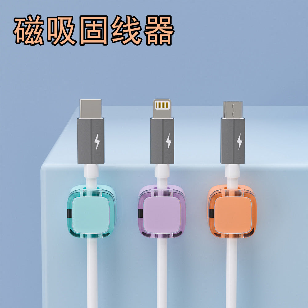 Cross-border magnetic stickers cord manager buncher data cable storage power cord wire holder wire buckle cable Winder