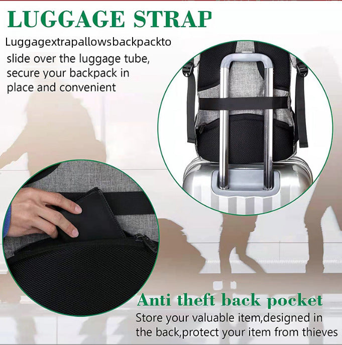 Cross-border new arrival multifunctional business usb charging backpack computer bag backpack travel & Outdoor men and women