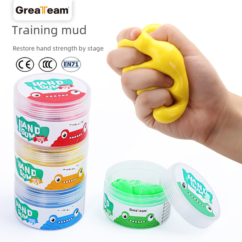 therapy putty finger training mud rehabilitation mud decompression colored clay rubber fitness mud grip exercise mud