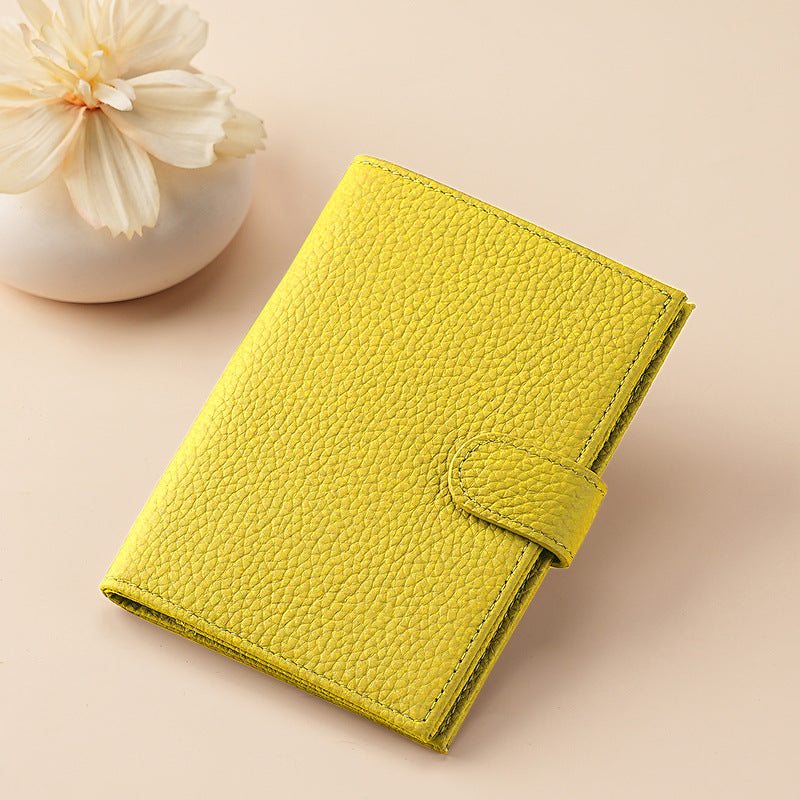 Cross-border new arrival leather RFID ultra-thin passport holder multi-function wallet ticket clip passport ID wallet storage bag