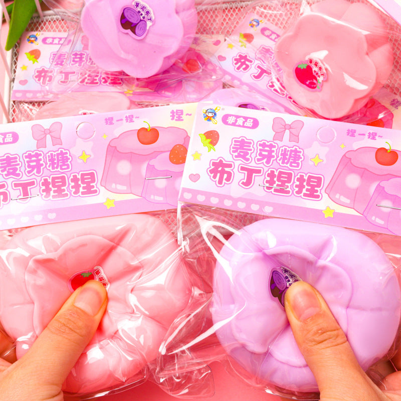 Simulation malt sugar ball pinch fluid pudding squeezing toy decompression pressure reduction toy pinch vent ball in stock wholesale