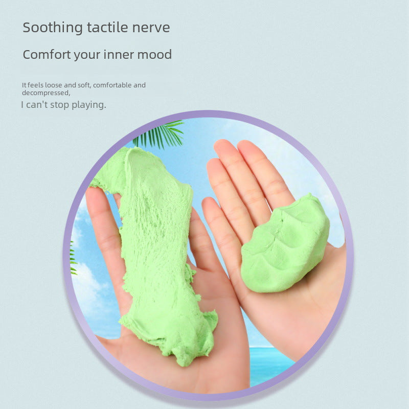 0.50kg space colored sand barrel decompression cotton sand children's toy soft modeling sand space sand toy