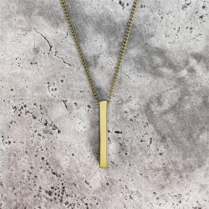 European and American Minimalist Geometric Pendant Long Necklace