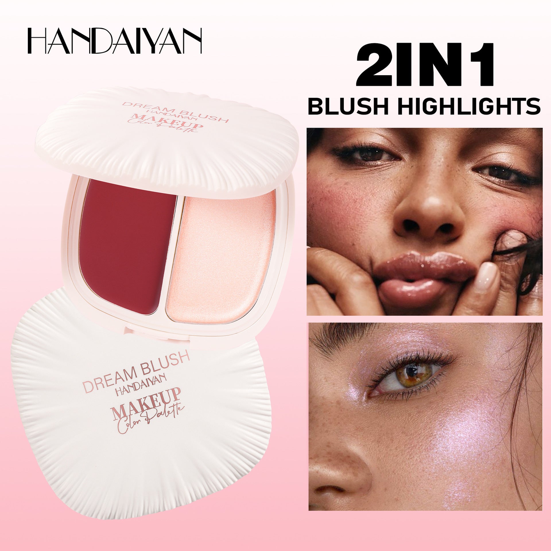 In stock blush highlight 2-in-1 TK Xi Yin hot sale High Texture handaiyan exclusive for cross-border 6 colors blush