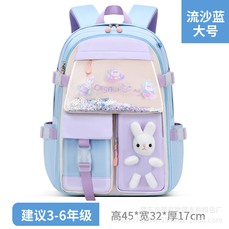 Cross-border bag new primary school student schoolbag lightweight backpacks women's backpack children's backpack wholesale bag leather bag