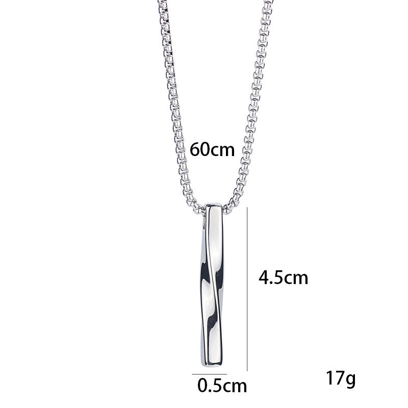 European and American stainless steel geometric pendant necklace