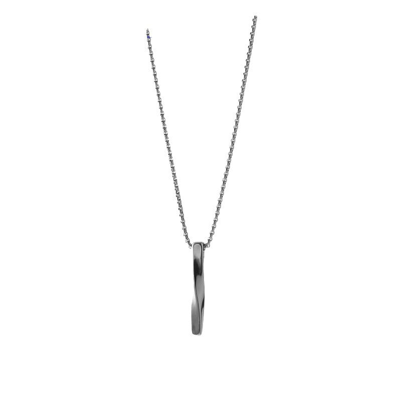 Titanium Steel Mobius Pendant Men's Necklace