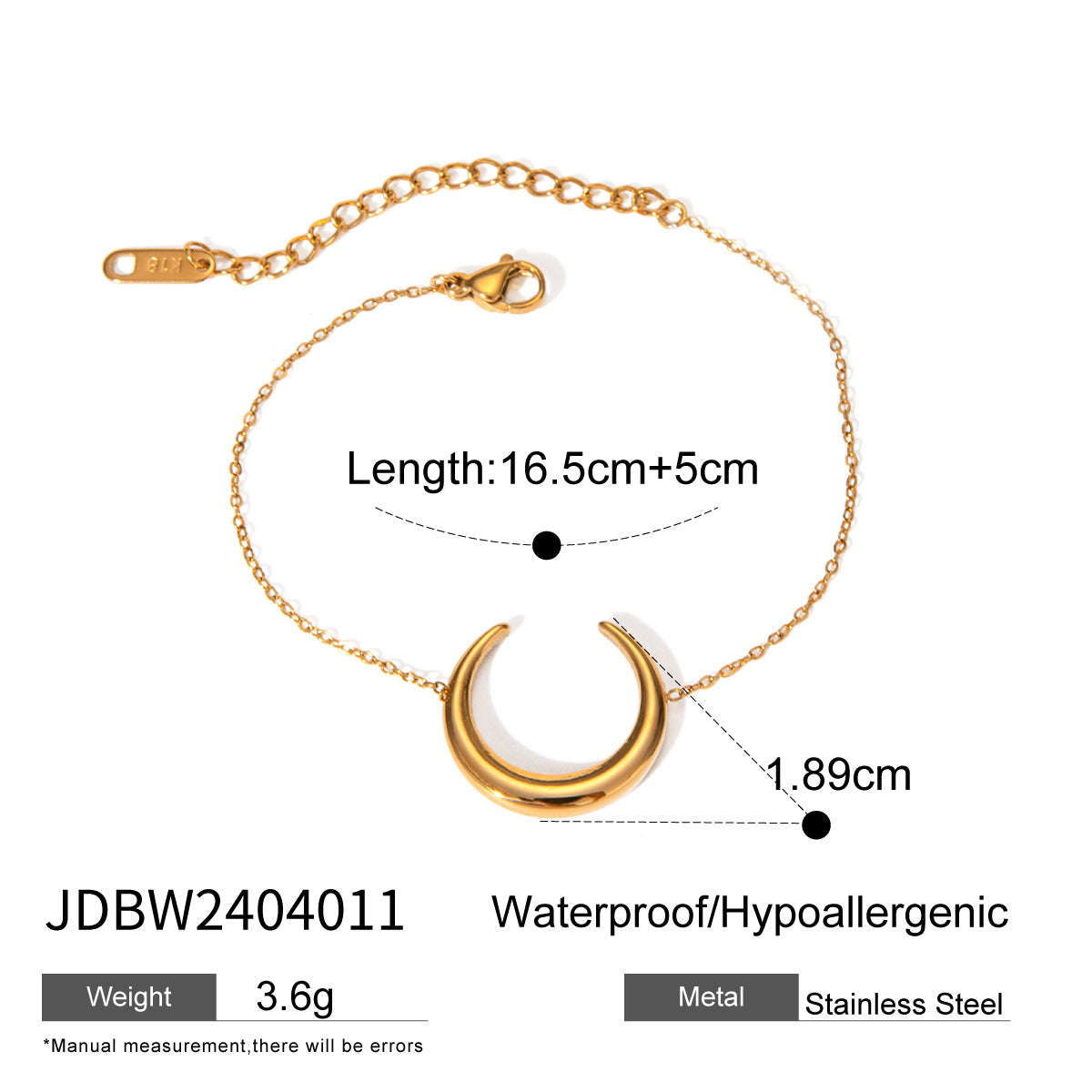 Elegant Crescent Pendant Necklace