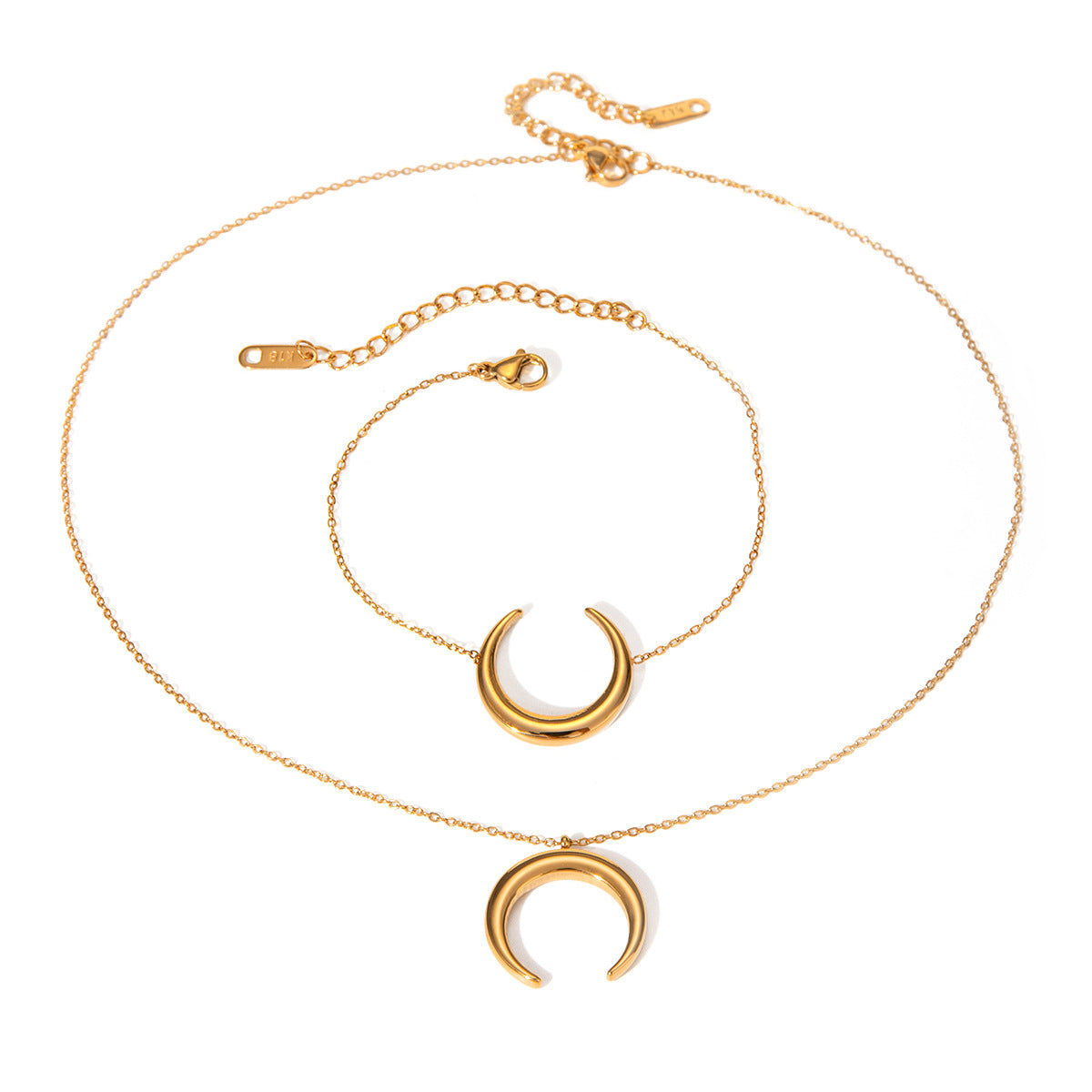 Elegant Crescent Pendant Necklace