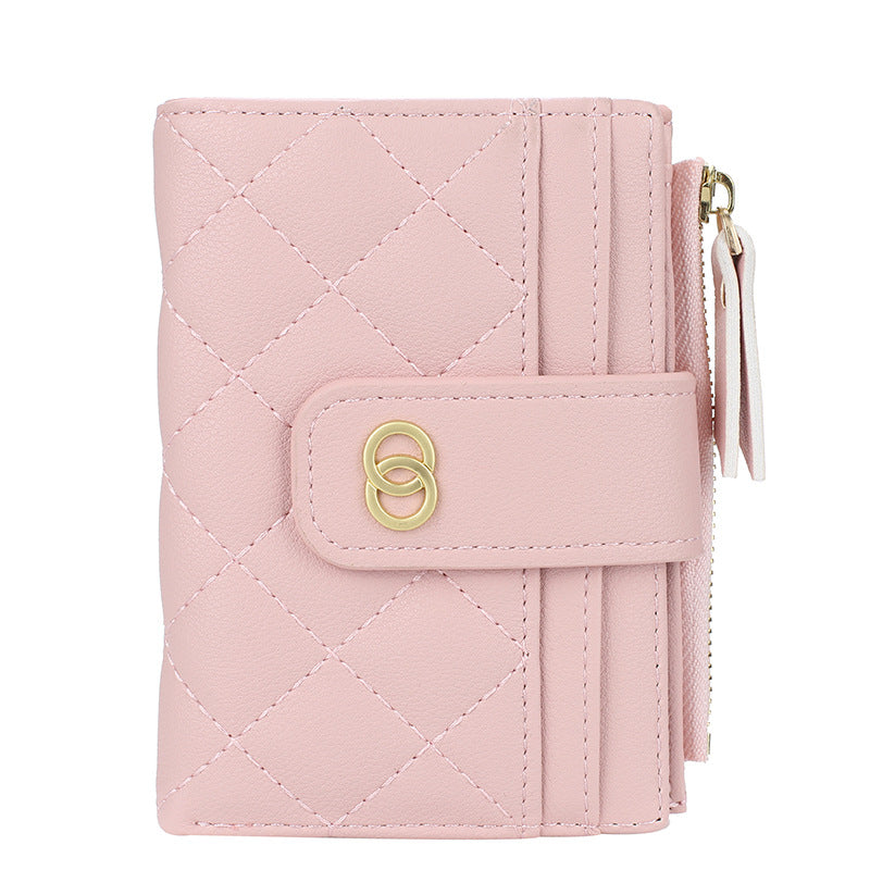 Women's short wallet baellerry zipper small wallet Korean new driving license holder vertical coin purse women