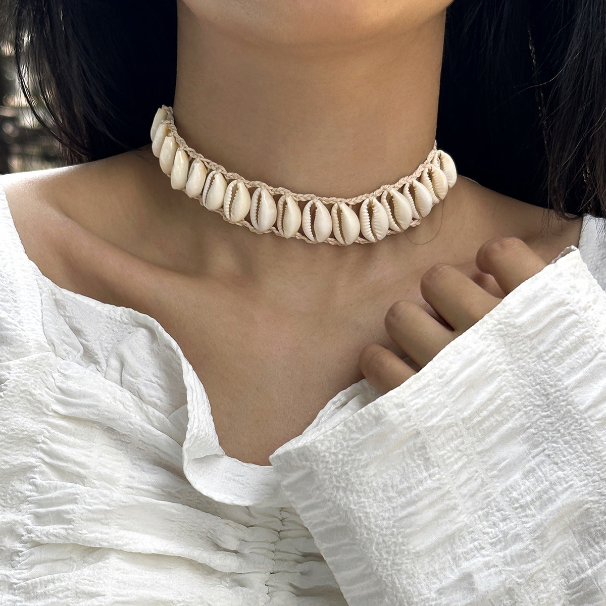 European and American Beach Style Shell Pendant Adjustable Necklace