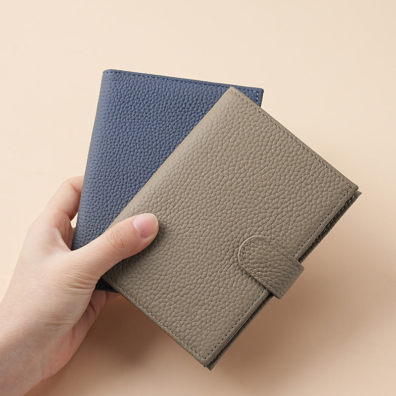 Cross-border new arrival leather RFID ultra-thin passport holder multi-function wallet ticket clip passport ID wallet storage bag