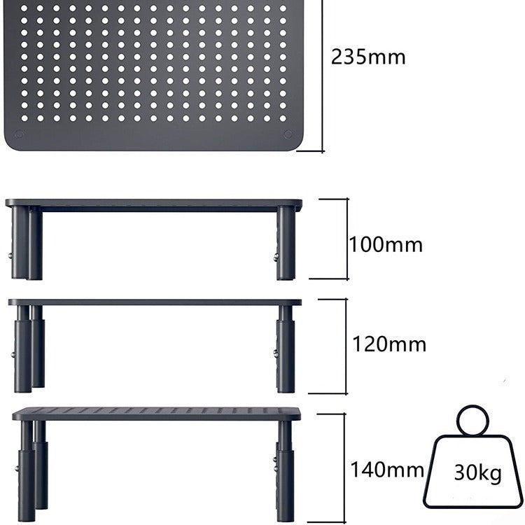 In stock supply computer display screen height increasing table stand height adjustable tool-free cooling computer height increasing table