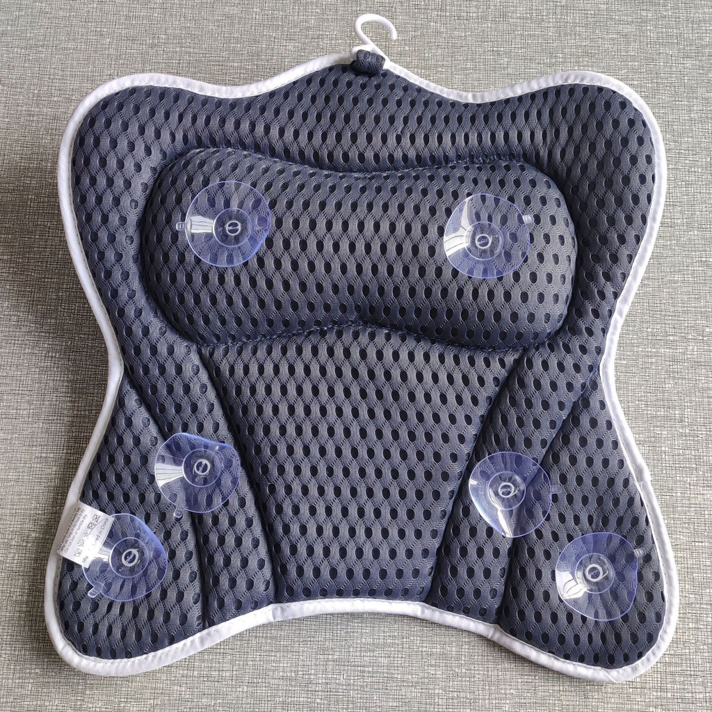 Cross-border direct sales butterfly bathtub pillow pillow with suction cup hook breathable bathroom pillow bath quick-drying pillow