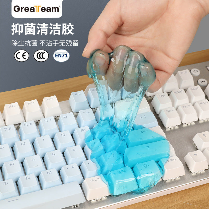 Creative hot keyboard dust removal antibacterial cleansing rubber hand washing soft gel slim sand skin glue fake water in stock