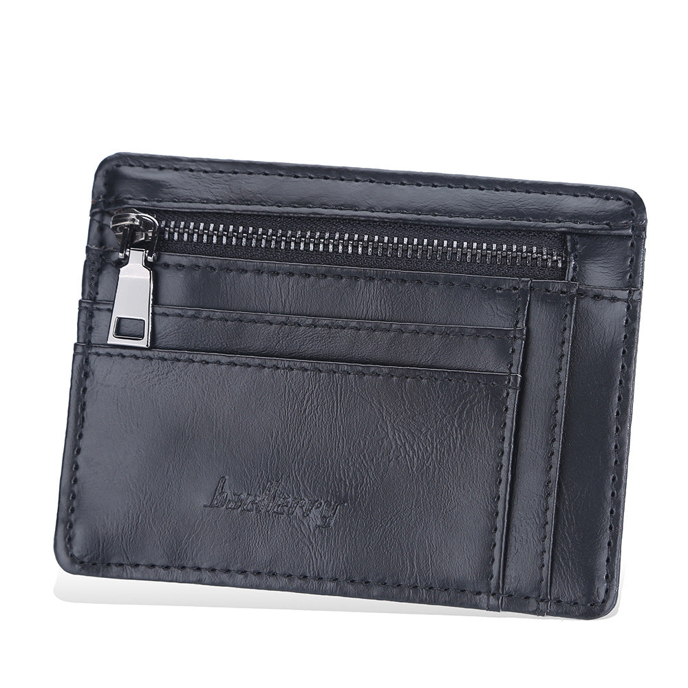 baellerry new card holder men thin section zipper multiple card slots bank card multi-function card holder cross-border card clamp men