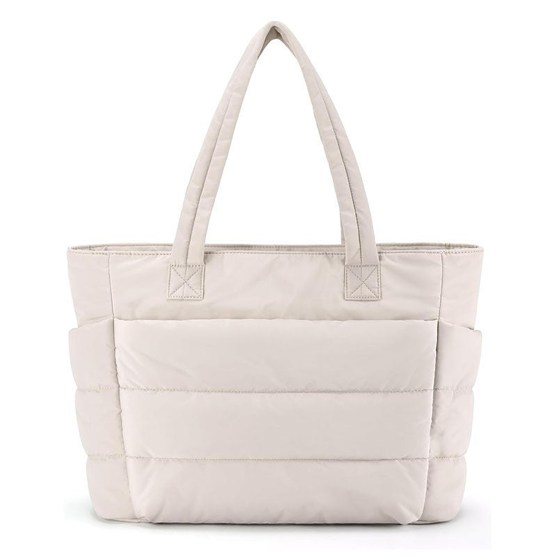 Cross-border hot in stock wholesale fashion casual women's handbag, lightweight fluffy tote bag, suitable for travel and so on