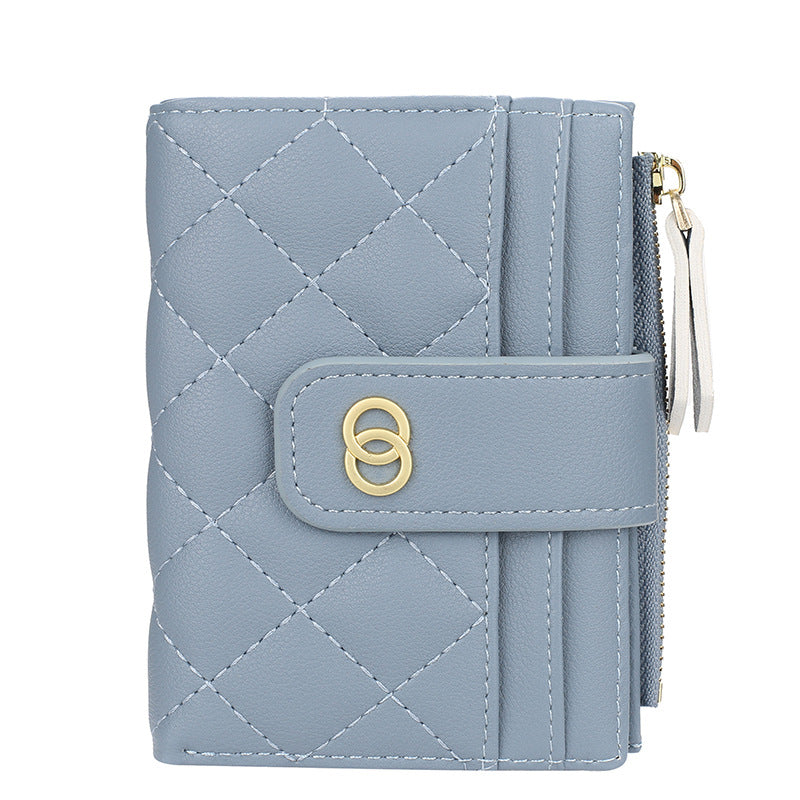 Women's short wallet baellerry zipper small wallet Korean new driving license holder vertical coin purse women