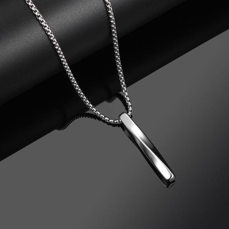 European and American stainless steel geometric pendant necklace