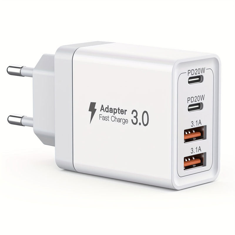 Amazon hot 40W multi-port USB charger for Apple Samsung Android phone fast charge charging plug cross-border