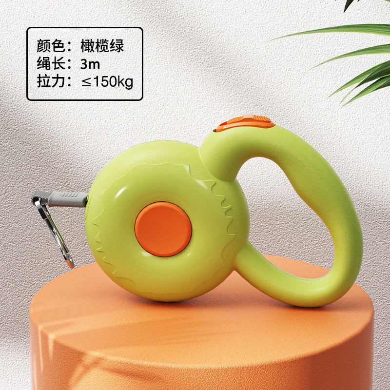 Pet dog hand holding rope retractable walking dog hand holding rope automatic shrinkage large dog explosion-proof dog leash cat