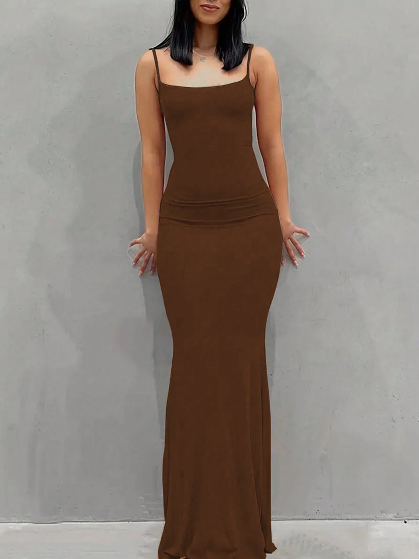 New Ins European Sexy Slim Waist Bodycon Camisole Dress|tops