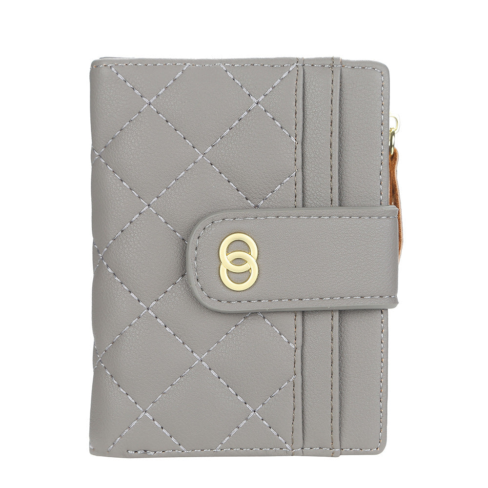 Women's short wallet baellerry zipper small wallet Korean new driving license holder vertical coin purse women