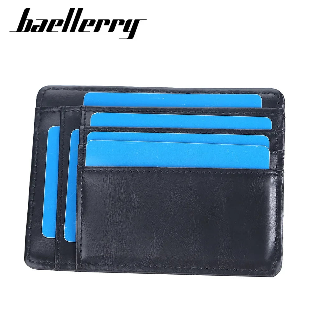 baellerry new card holder men thin section zipper multiple card slots bank card multi-function card holder cross-border card clamp men