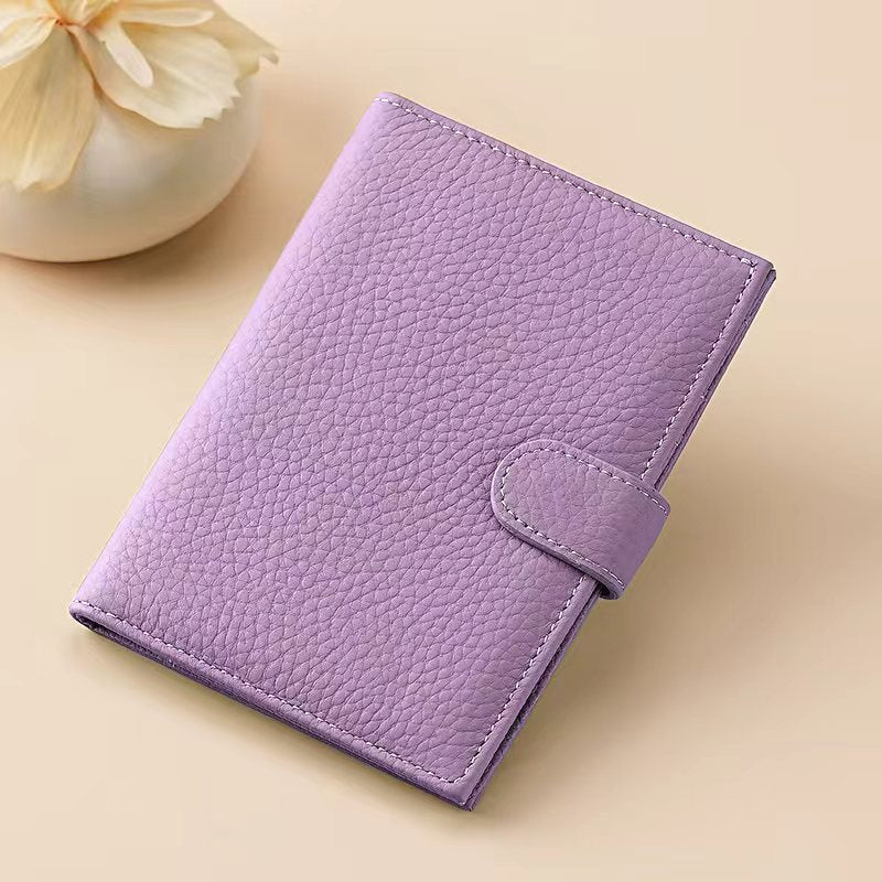 Cross-border new arrival leather RFID ultra-thin passport holder multi-function wallet ticket clip passport ID wallet storage bag