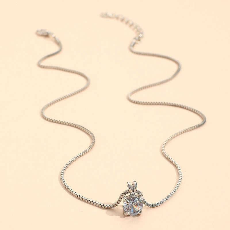 Minimalist Zircon Pendant Necklace
