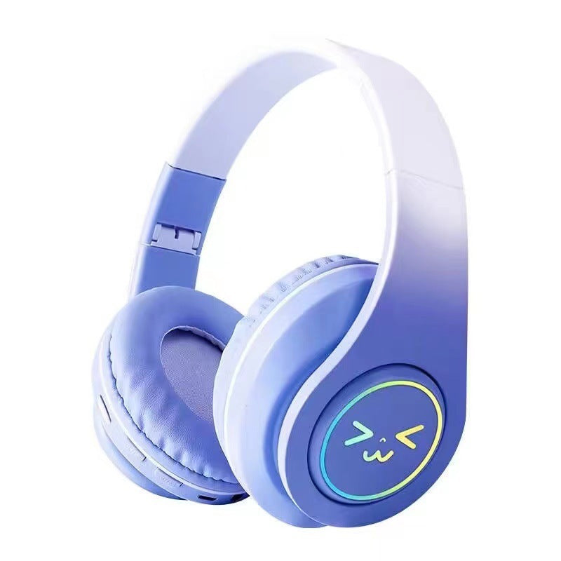 [New] cross-border B39 gradient color Bluetooth headset subwoofer colorful luminous wireless head-mounted headset factory