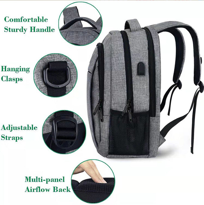 Cross-border new arrival multifunctional business usb charging backpack computer bag backpack travel & Outdoor men and women